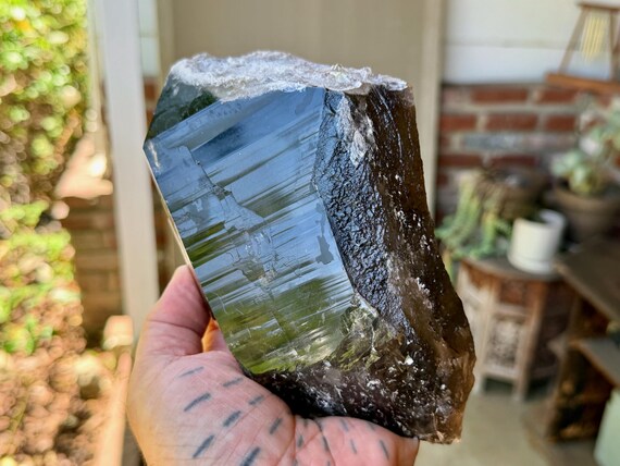 Morion Smoky Cathedral Quartz, 1.8 Kilo, New Find, Root Chakra, Akashic Record, Diamantina, Minas Gerais, Brazil V513