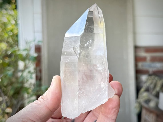 Lemurian Quartz Crystal with Tiny Record Keepers, Isis Crystal (Divine Feminine), Old Find, Serra do Cabral, Minas Gerais, Brazil X918