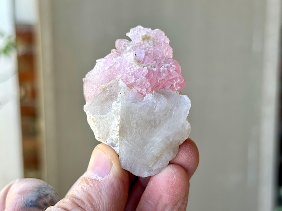 Canga Rose Quartz, 60g, New Find, Heart Chakra Crystal for Love and Sensuality, Taquaral, Brazil S333
