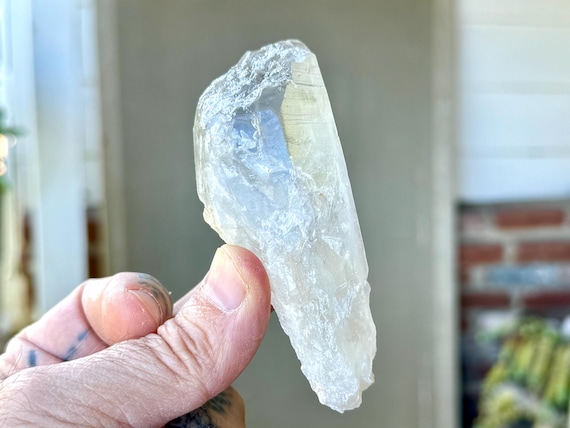 Lightning Strike Lemurian Quartz with Time Link, Rare Old Find, 129g, Increase Energy Flow, Serra do Cabral, Minas Gerais, Brazil R956