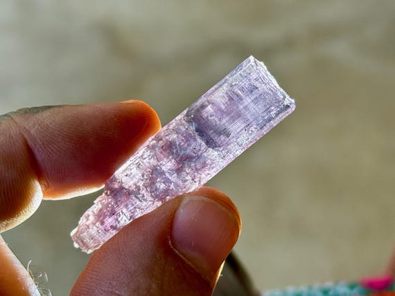 Purple Tourmaline, Aricanga Mine, 10g, Steel Blue w/ Lepidolite Inclusion, São Jose do Safira, Minas Gerais, Brazil T737
