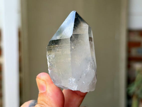 Black Phantom Lemurian Quartz, 113g, Detoxification & Purification, Bahia, Brazil B227