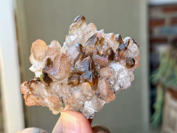 Elestial Canga Rose Quartz, Hematite & Blue Tourmaline, 127g, New Find, Taquaral, Brazil B301