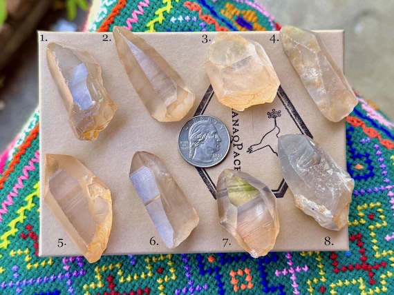 Tangerine Lemurian Quartz, Choose ONE of Eight, Sacral & Solar Plexus Chakra, Minas Gerais, Brazil A856
