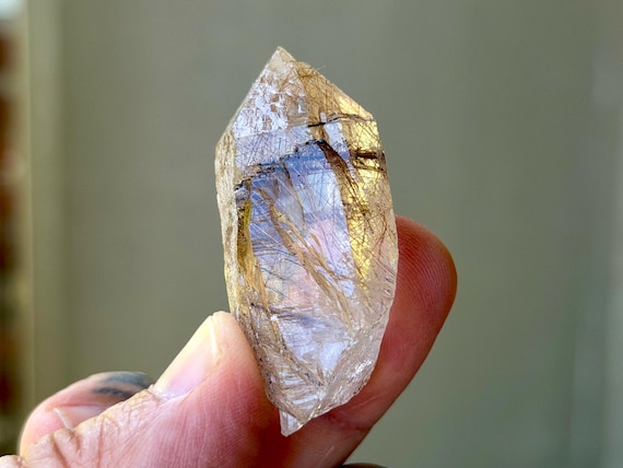 Red & Golden Rutile Quartz, Water Clear, 26g, New Find, Diamantina, Minas Gerais, Brazil A981