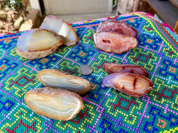 Carnelian Agate, One PAIR of Natural Raw-Edged Carnelian Nodules, Stimulating Energy & Empowerment, Java, Indonesia WS231