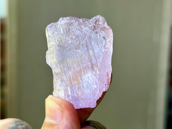 Purple Kunzite, Etched and Terminated, 48g, High-Grade Kunzite, Heart Chakra, Kunar Province, Afghanistan S950