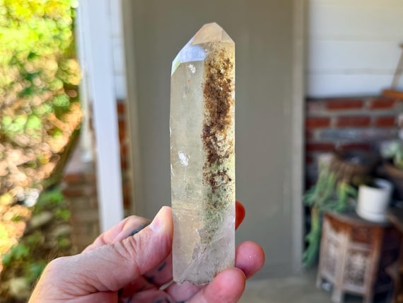Lodolite Quartz, Water Clear with Time Link, Semi-Polished, 305g, Corinto, Minas Gerais, Brazil B204