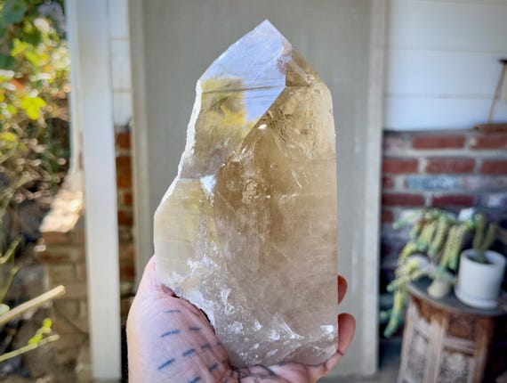 Natural Citrine with Vibrant Golden Hue, 2.7 Kilo, Manifestation & Solar Plexus Chakra Crystal, Minas Gerais, Brazil X543