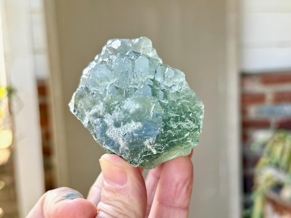 Green Fluorite, Self-Standing Formation, 367g, Third Eye and Heart Chakra Crystal, Spiritual Intuition, Hunan, China X159