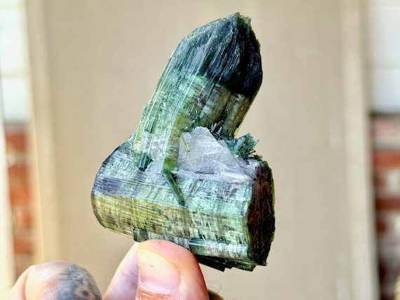 Watermelon Tourmaline, Unusual Twin Formation, 153g, Gem Hill, Mesa Grande Mining District, San Diego, California W368