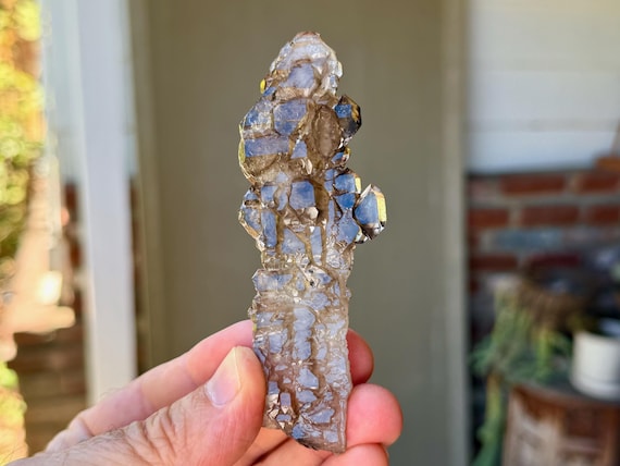 Smoky Elestial Jacare Quartz, Skeleton Key Formation, 62g, New Find, Aracuai, Minas Gerais, Brazil B257