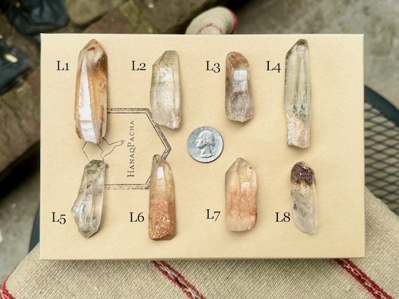 Lemurian Quartz with Lodolite Phantom Inclusions, Select ONE of Eight Lemurians with Colorful Garden Inclusions, Minas Gerais, Brazil R031