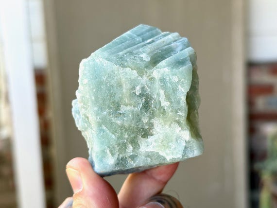 Aquamarine, Natural Raw Aquamarine, 177g, Throat Chakra, Emotional Cleansing, Bahia, Brazil V254