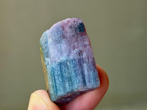 Paraiba Tourmaline, Bicolor Pink & Blue, 20.4g, Old Find, Rio Grande Del Norte, Brazil A977