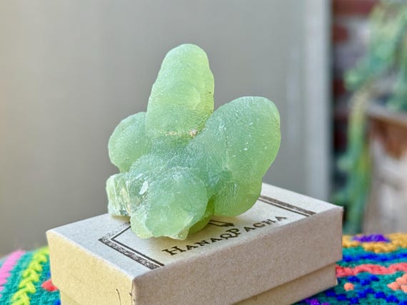 Prehnite, Natural Botryoidal Formation, 79g, Old Find, Lucid Dreaming & Extraterrestrial Contact, Mali A133