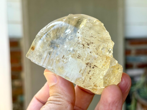 Golden Topaz, Naturally Rounded & Self-Standing, 386g, Self-Confidence and Creativity, Medina, Minas Gerais, Brazil V720