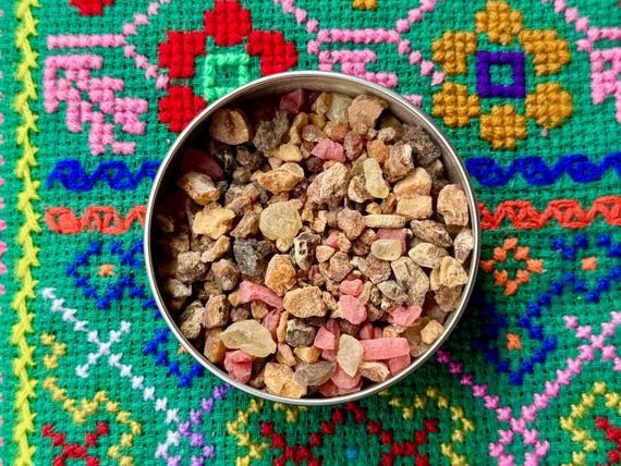 Sacred Mountain Incense Resin, Rose, Cedar & Mayan Copal, Natural Floral and Woodsy Incense