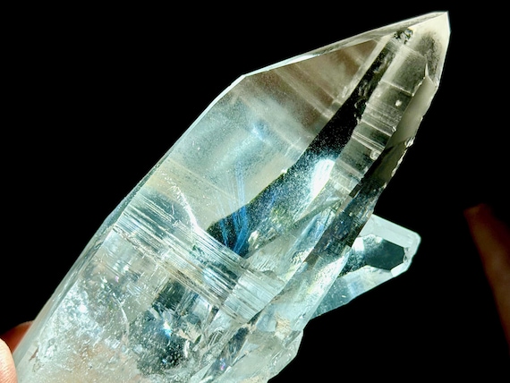 Blue Needle Lemurian Quartz, AAA Water Clear, 213g, New Find, Bahia, Brazil V737