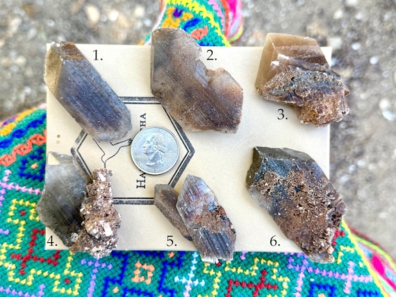 Phantom Selenite, Goethite Inclusion, Choose ONE of SIX, La Platosa Mine, Bermejillo, Durango, Mexico B652
