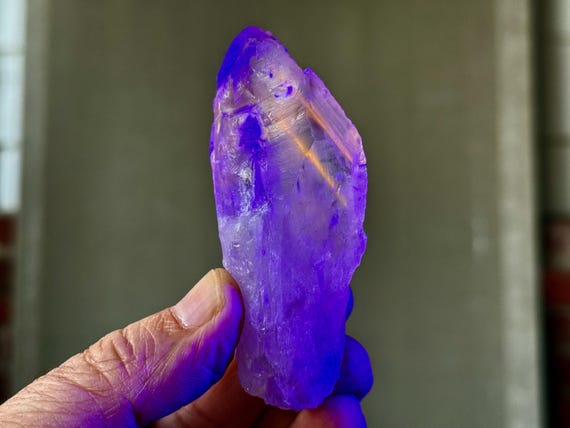 Powellite Phantom Root Quartz, UV Reactive, 88g, Natural, Raw & Unpolished, Bahia, Brazil A251