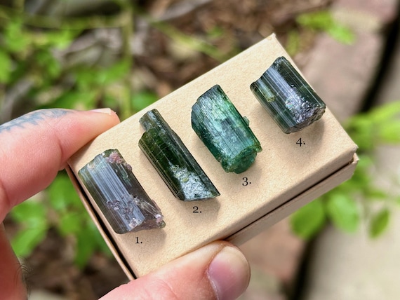 Polychrome Tourmaline, Aricanga Mine, Blue, Green & Purple Hues, Choose ONE of Four (4g - 6g), São Jose do Safira, Minas Gerais, Brazil A717