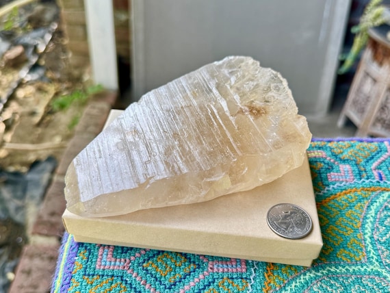 Citrine, Natural Plate Formation, 591g, Solar Plexus Chakra Activation, Minas Gerais, Brazil W661