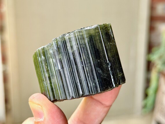 Green Tourmaline, 183g, New Find, Heart Chakra, Strength & Purification, Coronel Murta, Minas Gerais, Brazil V452