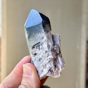 Black Phantom Lemurian Quartz, 113g, New Find, Detoxification & Purification Crystal, Bahia, Brazil S704