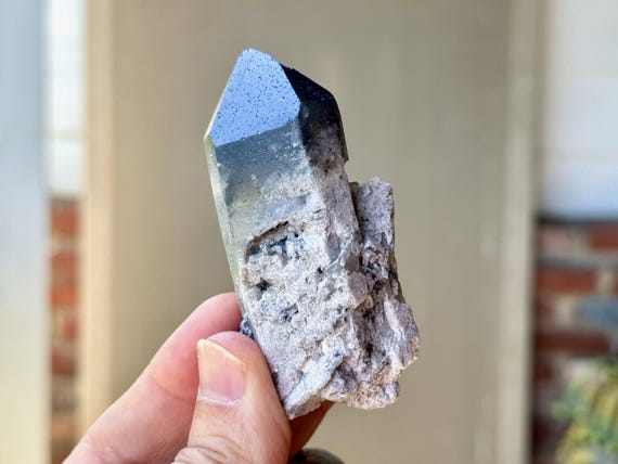 Black Phantom Lemurian Quartz, 113g, New Find, Detoxification & Purification Crystal, Bahia, Brazil S704