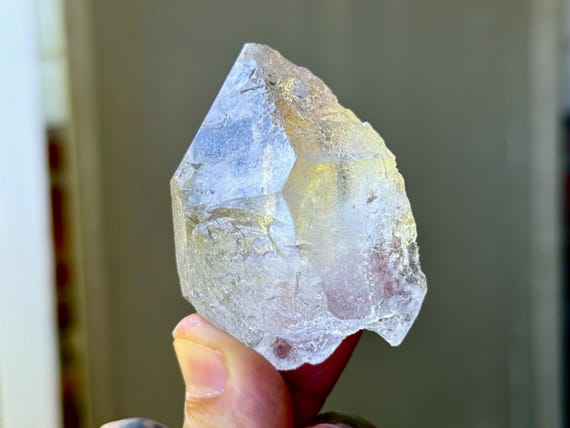 Cathedral Ice Quartz with Time Link, Record Keepers & Trigons, 117g, New Find, Akashic Record, Diamantina, Minas Gerais, Brazil V002