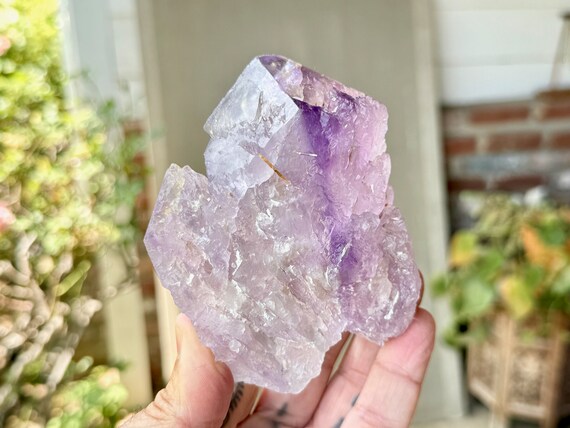 Amethyst Dissolution Crystal with Trigons and Hydrothermal Etchings, 364g, New Find, Spiritual Evolution & Transformation, Brazil W271