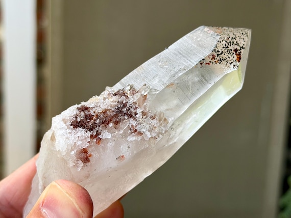 Lemurian Quartz with Seraphinite, Green Clinochlore Inclusions, Isis Crystal, 214g, New Find, Diamantina, Minas Gerais, Brazil V459