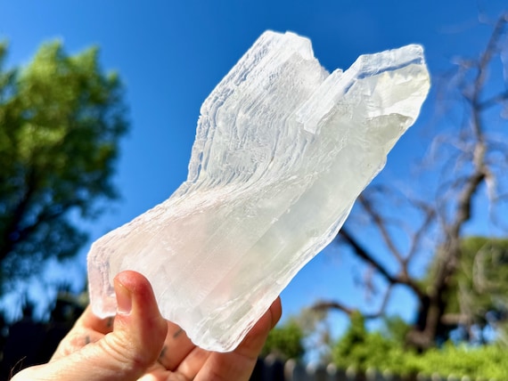 Selenite, Natural Etched Formation, 912g, New Find, Purification & Energetic Cleansing, Zambia V277