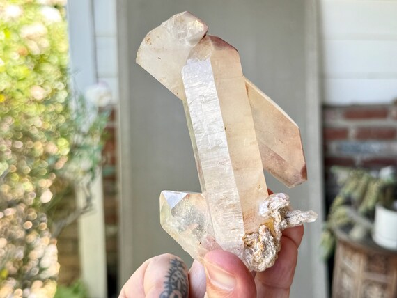 Pink Lithium Phantom Quartz, Twin Formation with Children, 332g, New Find, Calming Energies, Goias, Brazil W303