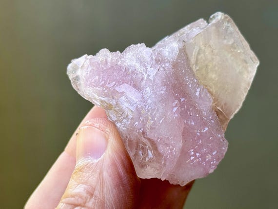 Canga Rose Quartz on Citrine, 53g, New Find, Heart Chakra Crystal for Love and Sensuality, Taquaral, Brazil S566