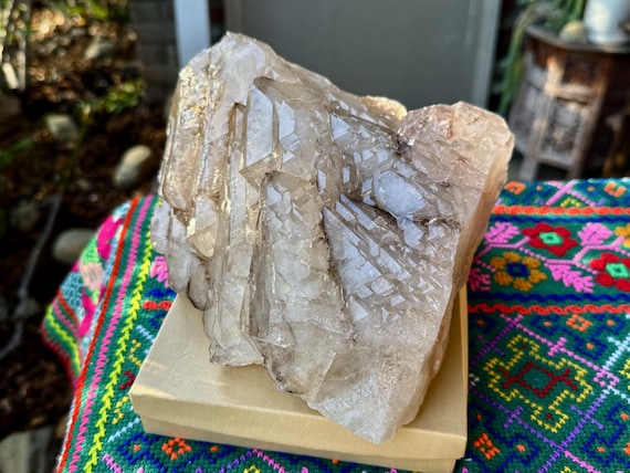 Elestial Jacare Quartz, Self-Standing, 3.4 Kilo, New Find, Statement Crystal, Aracuai, Minas Gerais, Brazil V056