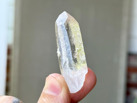 Starbrary Quartz with Triple Time Link, 25g, Water Clear Quartz with Extraterrestrial Glyphs, Zeca de Souza, Minas Gerais, Brazil T051