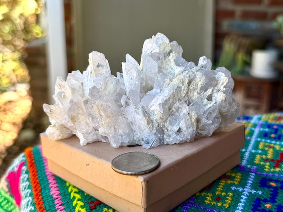 Danburite Cluster, Self-Standing, 378g, Heart & Crown Chakra, Angelic Contact, San Luis Potosí, Mexico V619