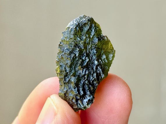 Moldavite from Czech Republic, 9.7g, Authentic High-Grade Green Tektite, Interplanetary Extraterrestrial Crystal T202