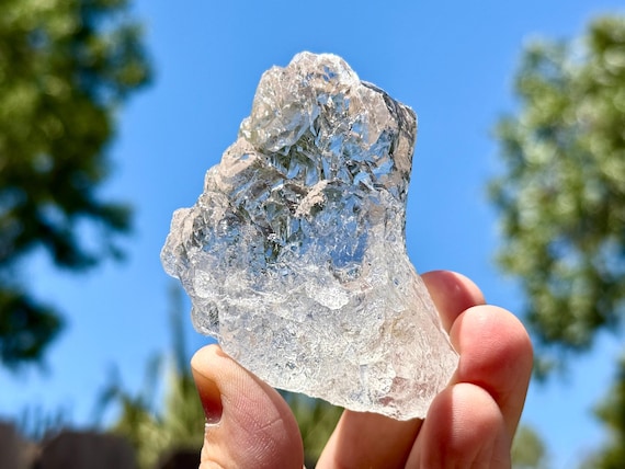 Ice Quartz, AAA Water Clear & Hydrothermally Etched, 150g, Spiritual Evolution and Transformation, Diamantina, Minas Gerais, Brazil T530