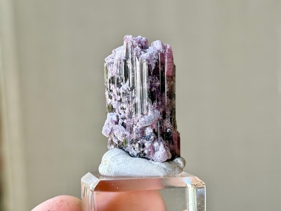 Bicolor Tourmaline, Aricanga Mine, Pink & Purple with Lepidolite, 22.5g, São Jose da Safira, Minas Gerais, Brazil A425