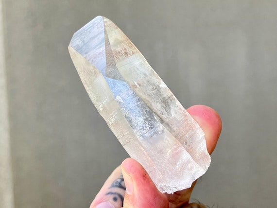 Lemurian Quartz with Time Link (Divination) and Broad Termination, 3", New Find, Highest Quality, Bahia, Brazil M311