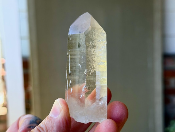 Starbrary Quartz, Dow Formation with Time Link, 126g, Water Clear Quartz with Extraterrestrial Glyphs, Zeca de Souza, MG, Brazil A855