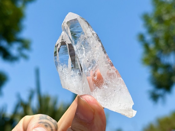 Peñas Blancas Lemurian Quartz, Tantric Twin, Water Clear, 60g, New Find, High Grade Lemurian, Boyaca, Colombia T173