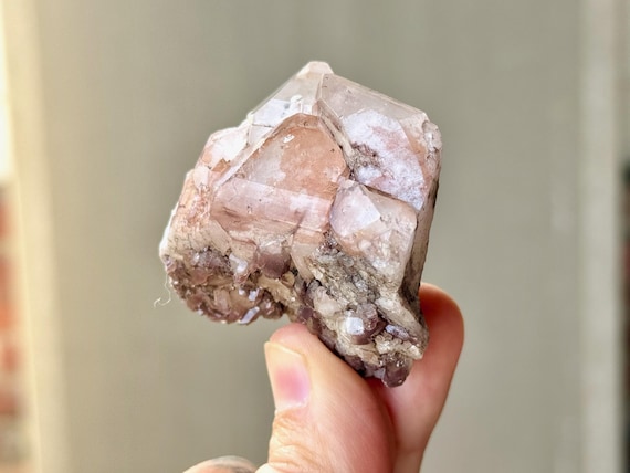 Pink Lithium Phantom Quartz, Double Terminated, 75g, Energetic Balance and Relaxation, Minas Gerais, Brazil S269