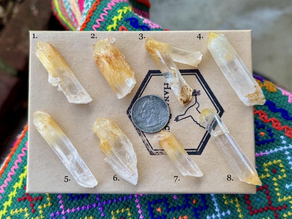 Mango Quartz with Orange Halloysite, All Natural, Choose ONE of Eight, Crown Chakra, Boyaca, Colombia A452