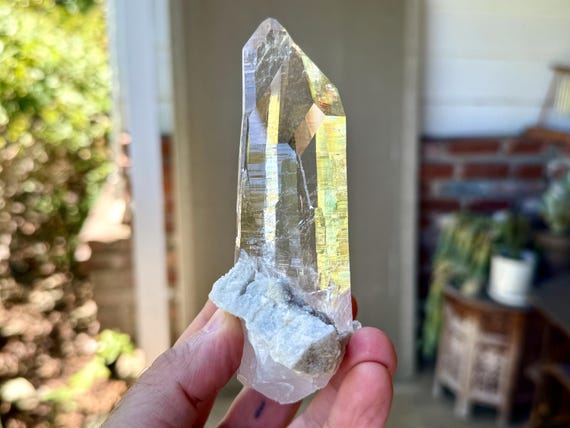 Lemurian Cathedral Quartz with Time Link, AAA Water Clear, 266g, Lightbrary Quartz, Akashic Record, Diamantina, Minas Gerais, Brazil W980