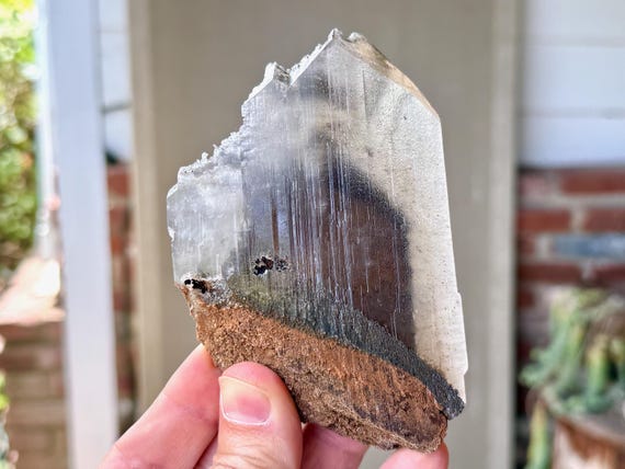 Phantom Selenite with Goethite, 200g, Purification & Energetic Cleansing, Bermejillo, Durango, Mexico V407