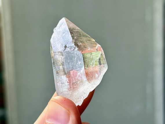 Cathedral Quartz, Water Clear & Double Terminated, 46g, Lightbrary Crystal, Akashic Record, Diamantina, Minas Gerais, Brazil A146